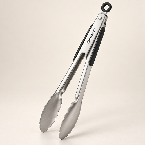 Qimvexa™ Extended Stainless Steel BBQ Tongs image 01