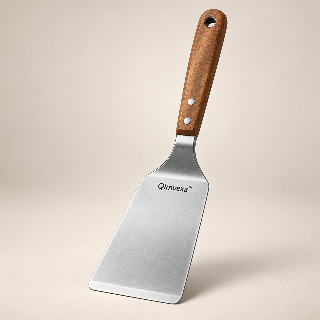 Qimvexa™ Wood-Handled BBQ Turner Spatula image 01