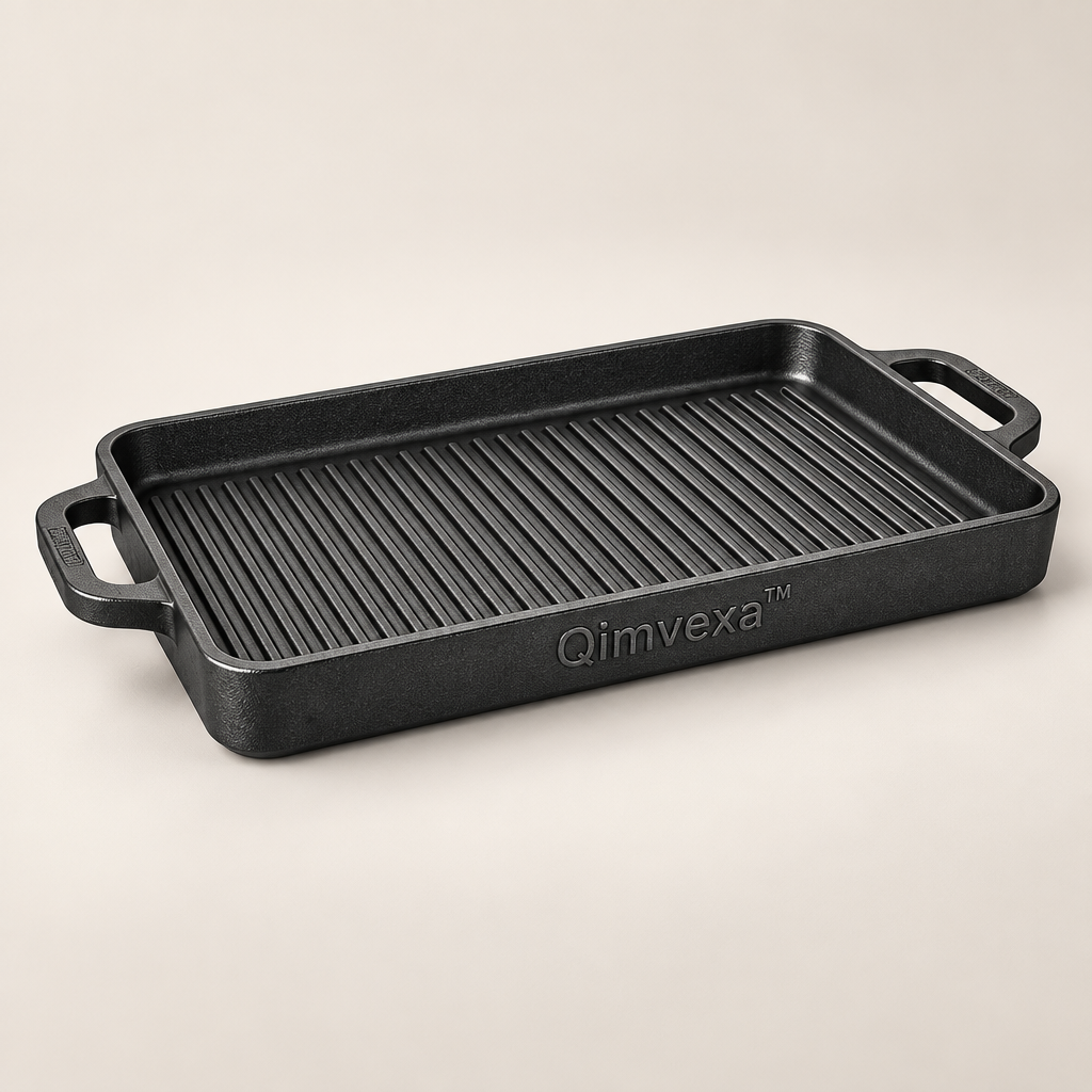 Qimvexa™ Heavy Cast-Iron BBQ Griddle Pan image 01
