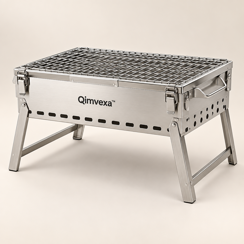 Qimvexa™ Foldable Portable BBQ Grill Rack image 01